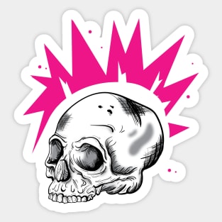 Rebel head in Pink Sticker